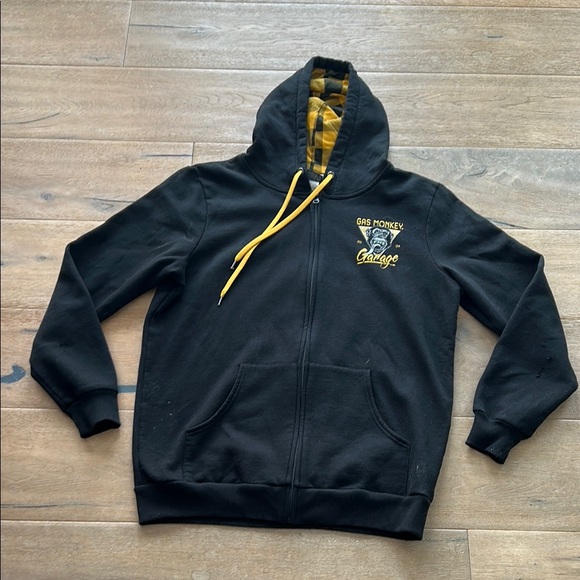 Gas Monkey Garage Black Hoodie with Yellow Accents - Picture 1 of 6